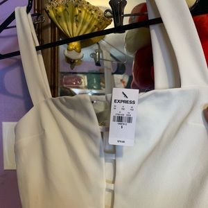 Express pure white mini dress